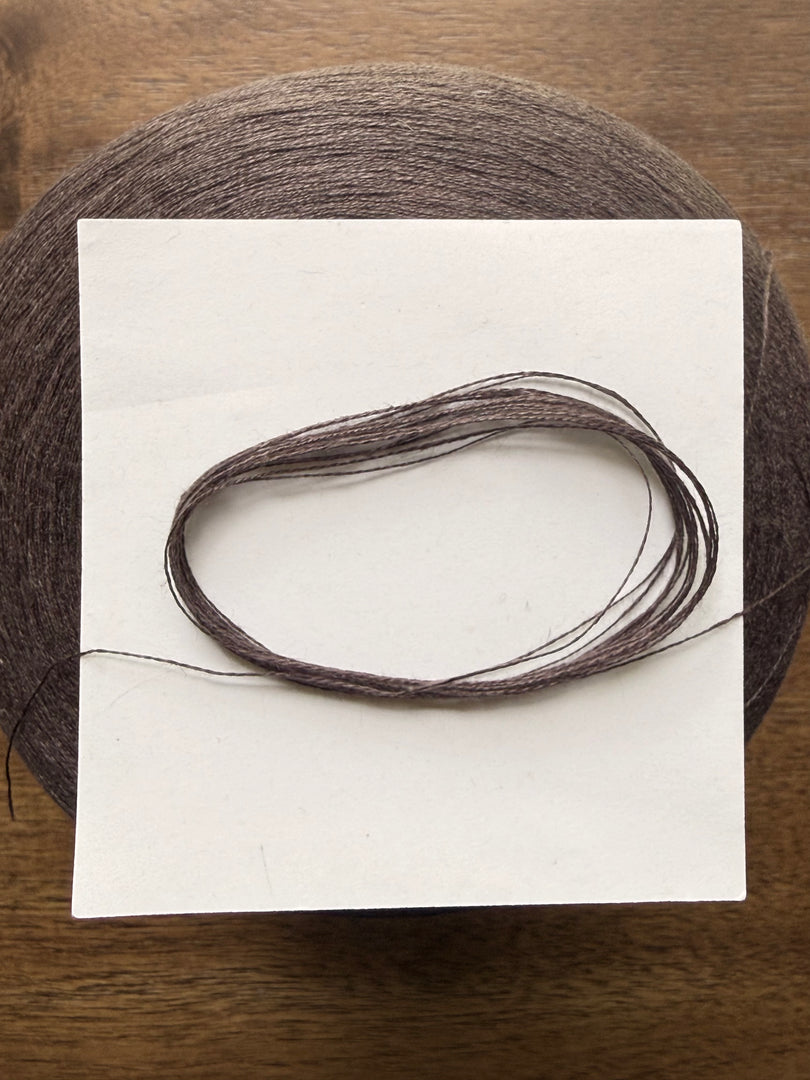 100 Linen Cone Yarn - Deep espresso color cone yarn