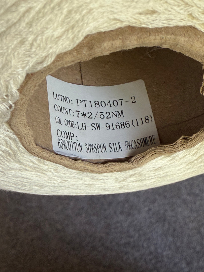 65 Cotton 30 Spun Silk 5 Cashmere