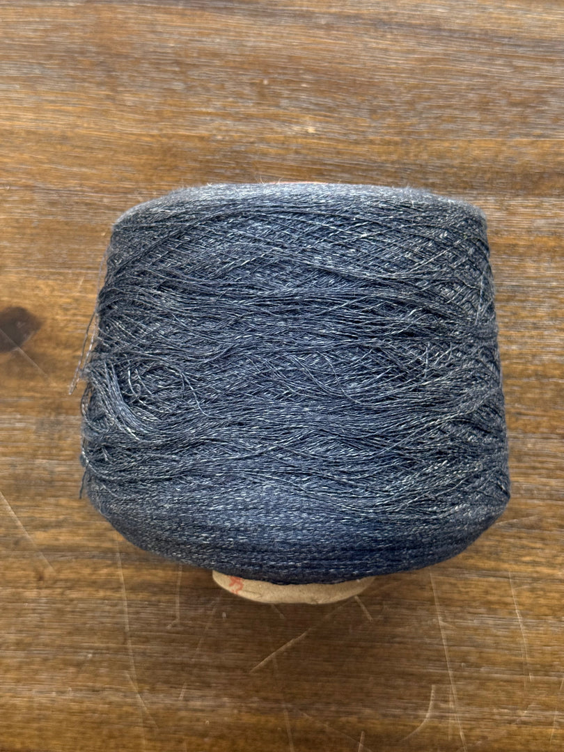 100 Linen 2/26Nm Cone Yarn Heathered Indigo · China