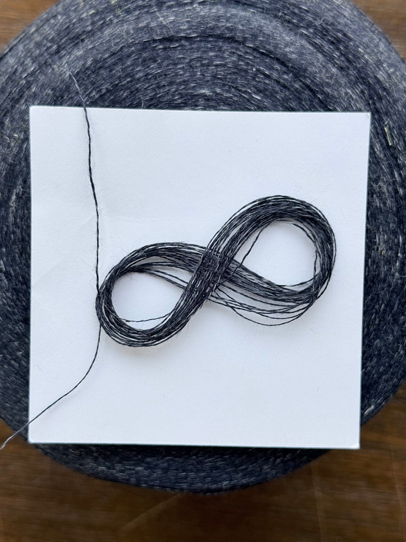 100 Linen 2/26Nm Cone Yarn Heathered Indigo · China