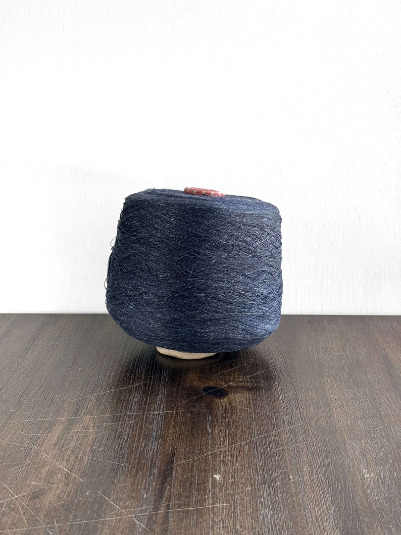 100 Linen 2/26Nm Cone Yarn Heathered Indigo · China