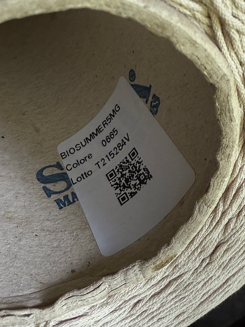 Sesia BioSummer 100 Organic Cotton 5MG 1/4.6nm Cone Yarn