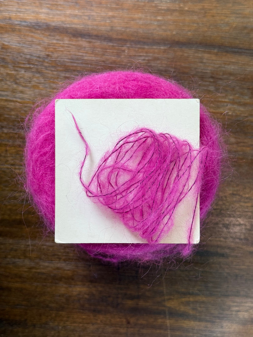 Wool Mohair Blend Brushed Yarn