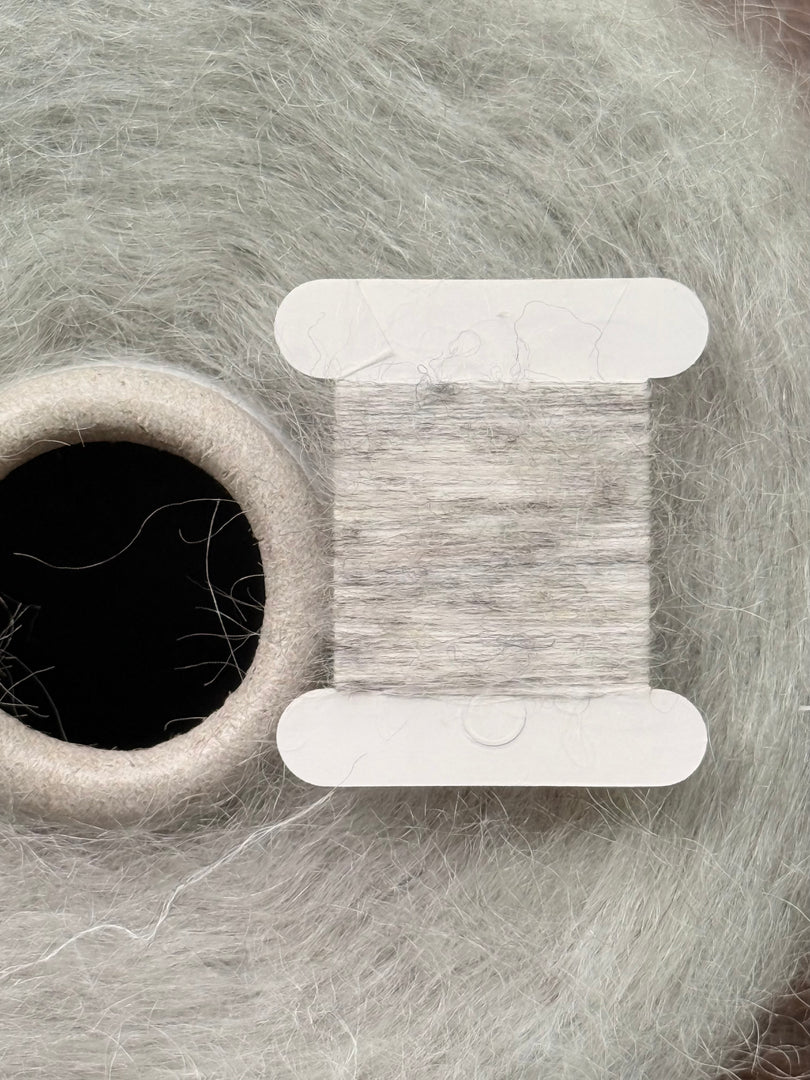 52% SuperKid Mohair 13% Extrafine Merino Wool 35% Polyamide 1/25nm Brushed Luxury Cone Yarn · Topline OBLIO