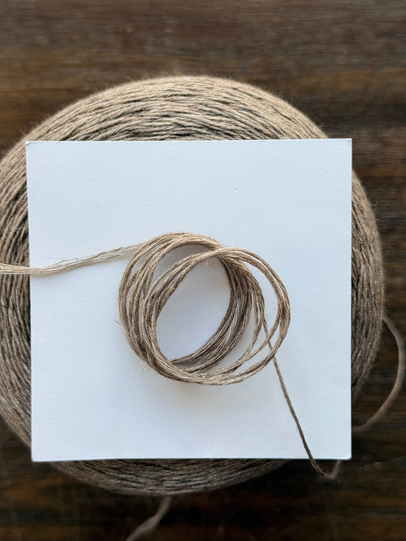 100 Linen 1/3Nm Cone Yarn · Mocha Brown · China