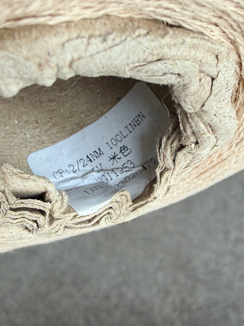 100 Linen 2/24Nm Cone Yarn Beige