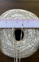 Load image into Gallery viewer, Ilaria Signac Textured Tape Cotton Yarn · 1/2.5nm White &amp; Black · Irregular Pattern · Italy
