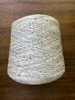 Load image into Gallery viewer, Ilaria Signac Textured Tape Cotton Yarn · 1/2.5nm White &amp; Black · Irregular Pattern · Italy
