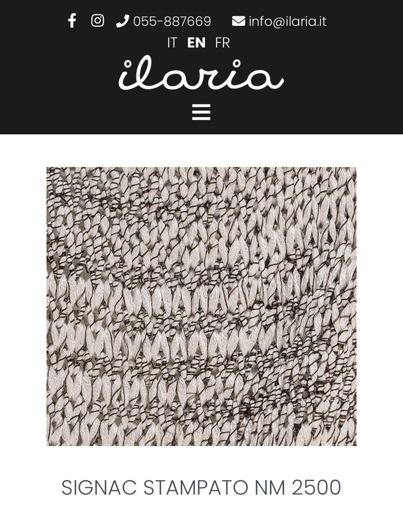 Ilaria Signac Textured Tape Cotton Yarn · 1/2.5nm White & Black · Irregular Pattern · Italy