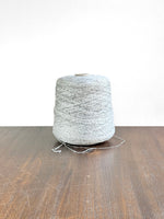Load image into Gallery viewer, Ilaria Signac Textured Tape Cotton Yarn · 1/2.5nm White &amp; Black · Irregular Pattern · Italy
